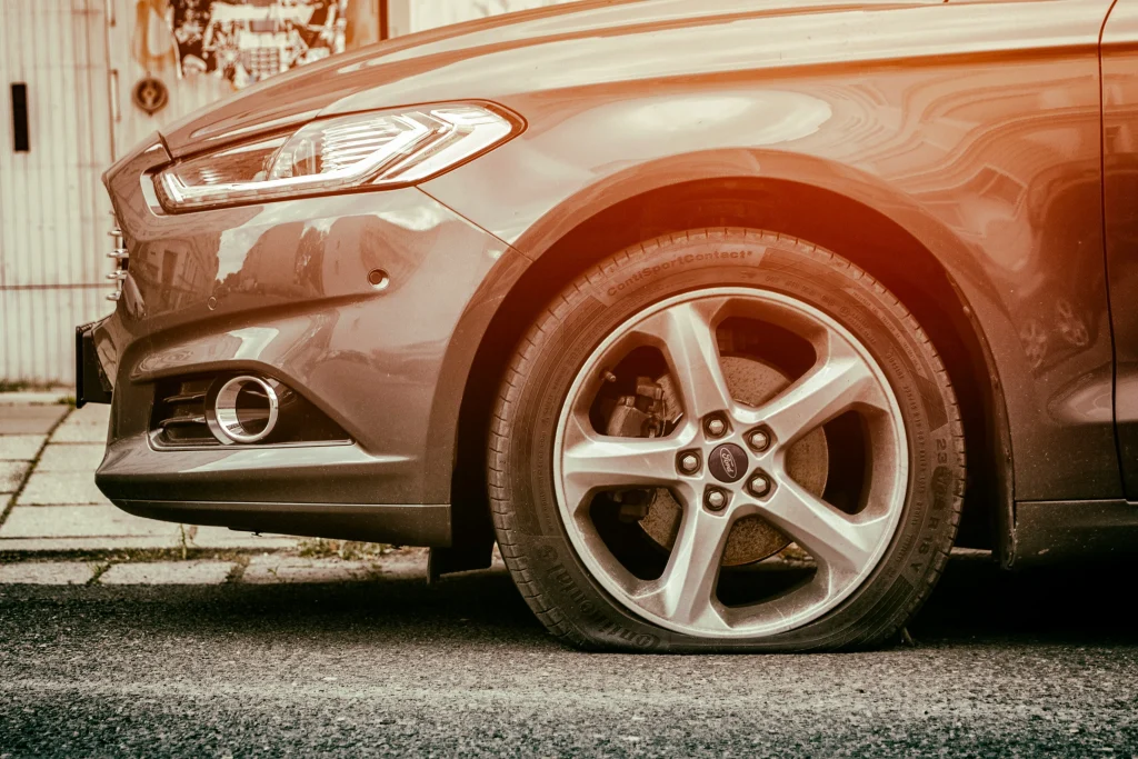 flat car tire