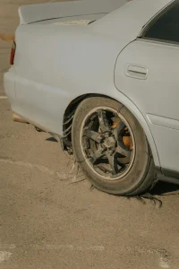 slashed-tire